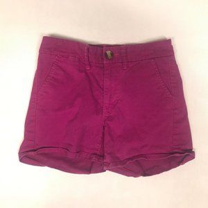American Eagle Hi Rise Shortie Stretch Magenta Pink Denim Jean Shorts Womens 00